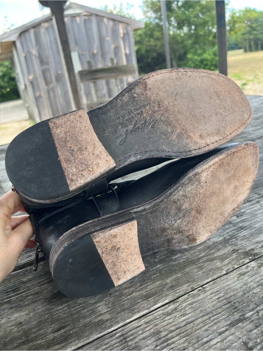 FRYE WOMENS  Black Leather Harness Boots , 10b - Picture 6 of 8